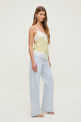 Dynamite US | Heidi High Rise Wide Leg Jeans Blue