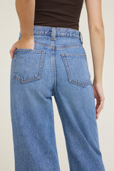 Dynamite Online | Lennon Ultra High Rise Wide Leg Column Jeans Blue