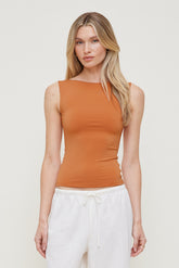 Dynamite Online | Nola Sculpt Tank Top Orange