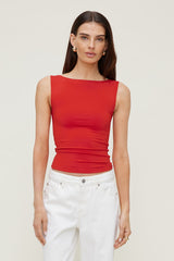 Dynamite Outlet | Nola Sculpt Tank Top Red