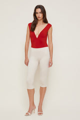 Dynamite On Sale | Sculpt Plunge Sweetheart Bodysuit Red