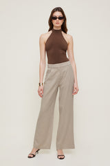 Dynamite Discount | Sculpt Halter Neck Bodysuit Brown