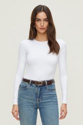 Dynamite On Sale | Sculpt Crewneck Bodysuit White