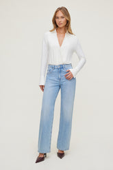 Dynamite Discount | Sculpt Collared Bodysuit Beige