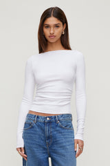 Dynamite US | Stella Long Sleeve T Shirt White
