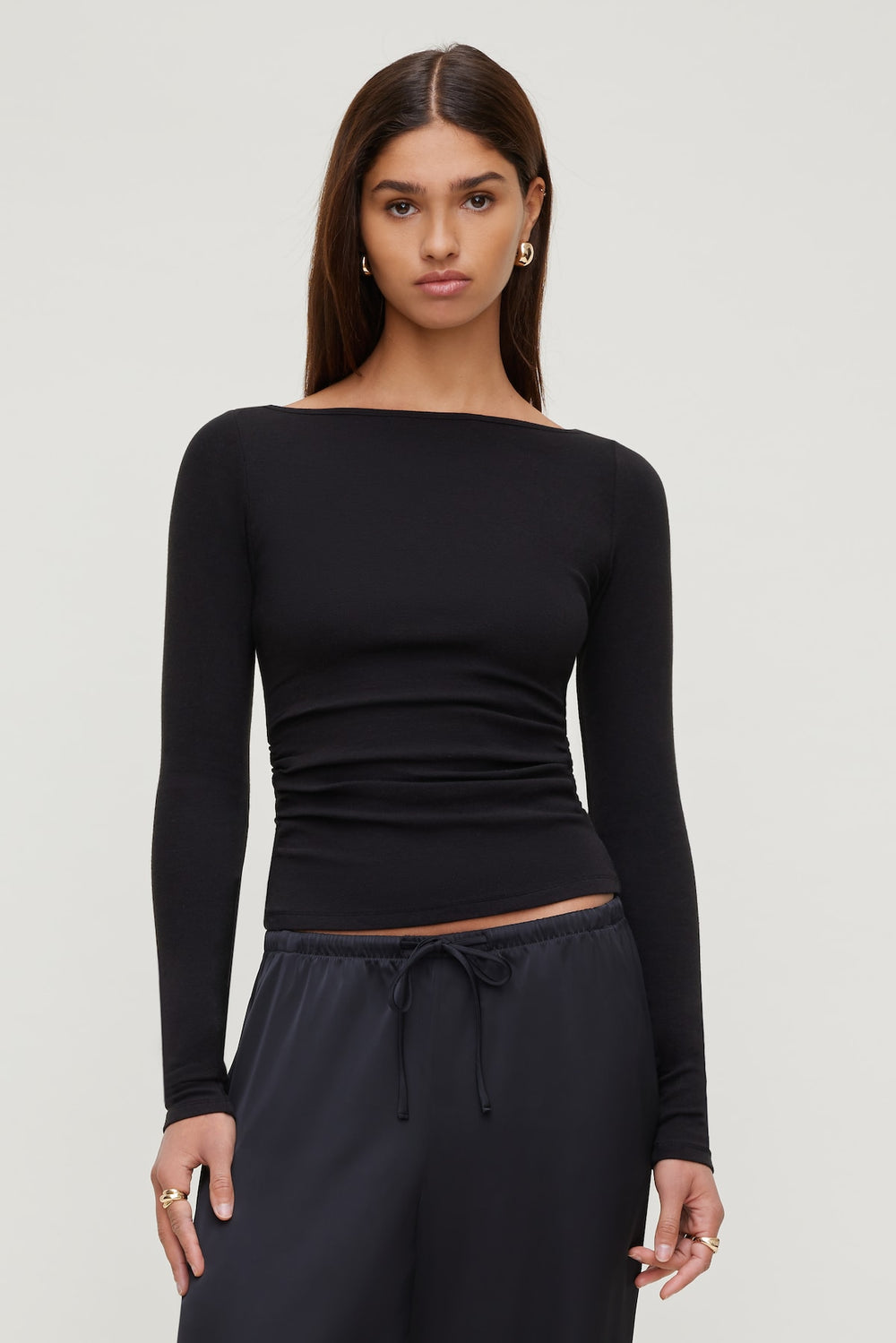 Dynamite On Sale | Stella Long Sleeve T Shirt Black