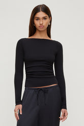 Dynamite On Sale | Stella Long Sleeve T Shirt Black