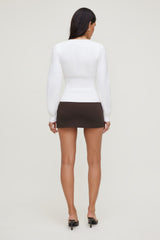 Dynamite Discount | Cinched Waist Cardigan White