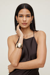 Dynamite On Sale | Oversized Chunky Snap Bangle Bracelet Yellow