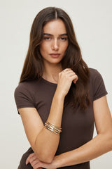 Dynamite Discount | 5 Pack Gem Bangles Yellow