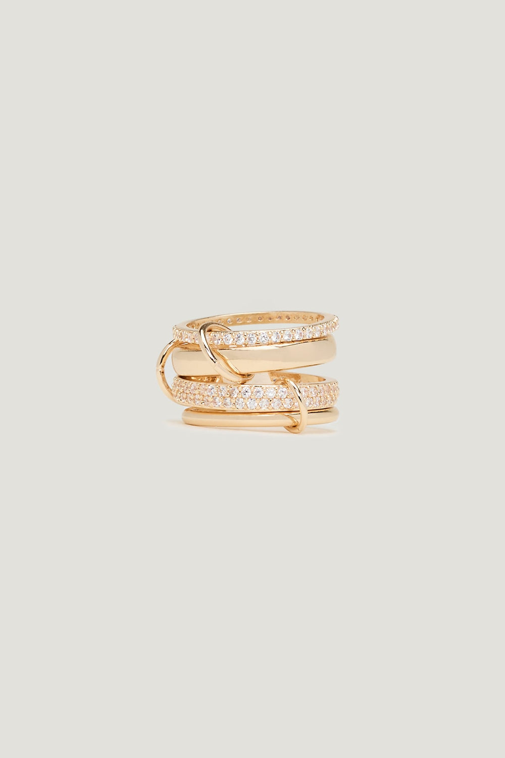 Dynamite Outlet | 4-Pack Stackable Gem Rings White