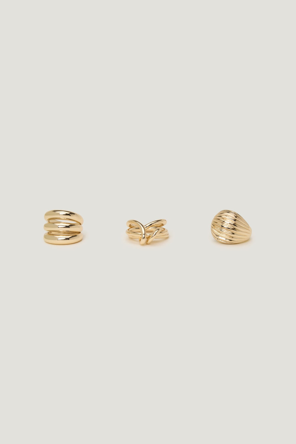 Dynamite Website Shop | 3-Pack Chunky Rings Yellow