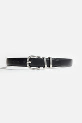 Dynamite US | Classic Faux Leather Belt Black