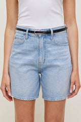 Dynamite On Sale | Oval Skinny Faux Leather Belt Black