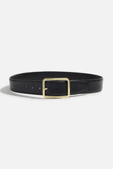 Dynamite Outlet | Rounded Square Faux Leather Belt Black