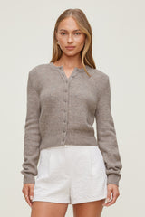 Dynamite Website Shop | Rebecca Crewneck Cardigan Brown