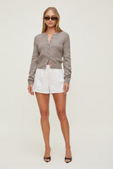 Dynamite Website Shop | Rebecca Crewneck Cardigan Brown