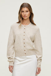 Dynamite Discount | Rebecca Crewneck Cardigan Gray
