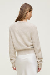 Dynamite Discount | Rebecca Crewneck Cardigan Gray