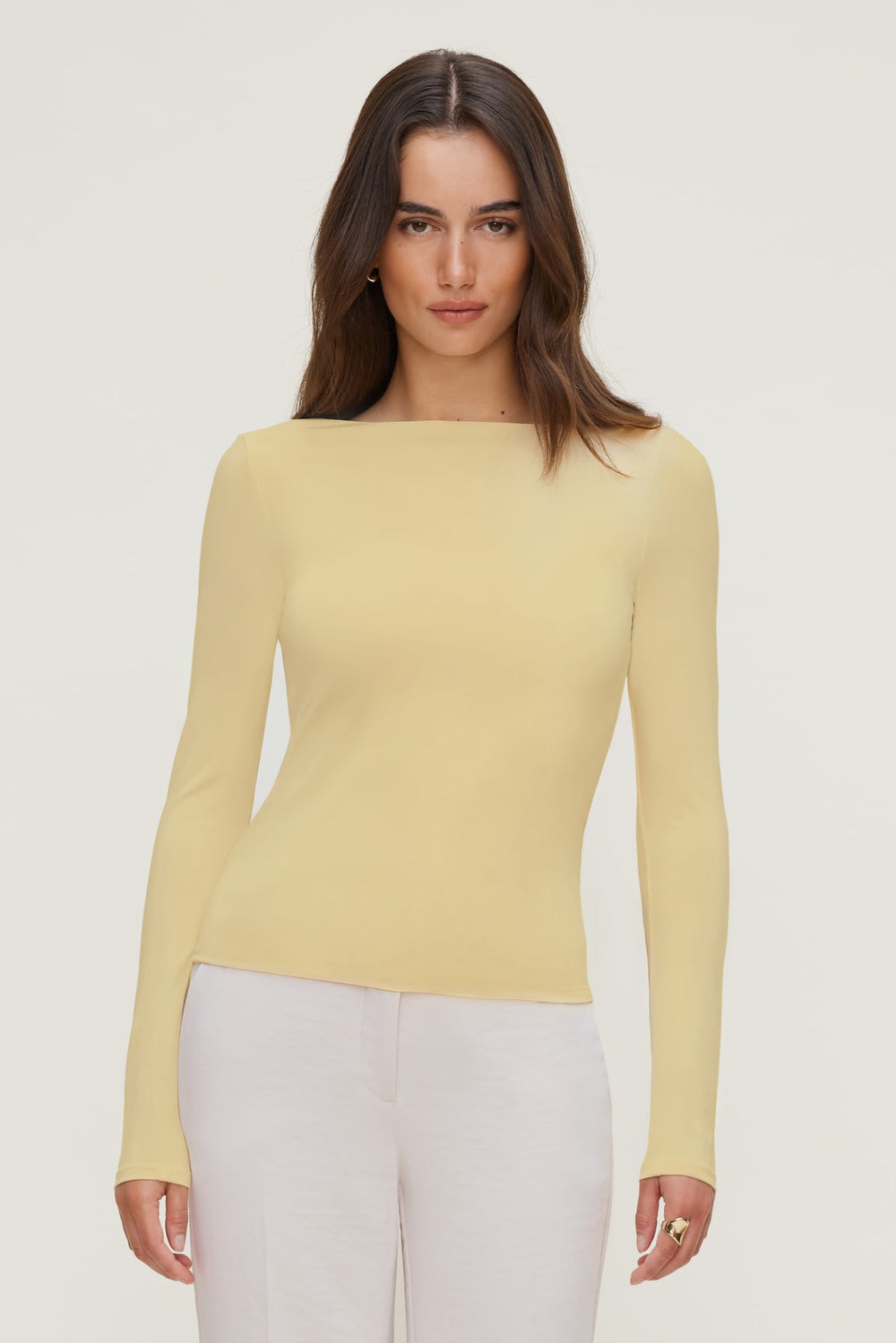Dynamite On Sale | Nola Sculpt Long Sleeve Top YELLOW