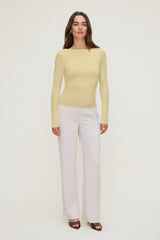 Dynamite On Sale | Nola Sculpt Long Sleeve Top YELLOW