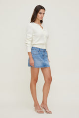 Dynamite Discount | Rebecca Crewneck Cardigan White