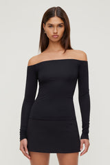 Dynamite Outlet | Off Shoulder Long Sleeve Top Black