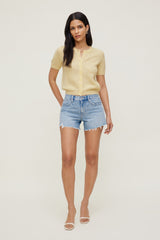 Dynamite Website Shop | Premium Mohair Short Sleeve Cardigan Yellow