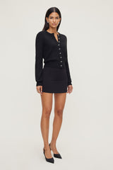 Dynamite On Sale | Rebecca Bow Button Cardigan Black