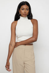 Dynamite Outlet | Heavenlyarn™ Mock Neck Tank Top Beige