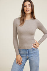 Dynamite US | Tedi Ribbed Long Sleeve T Shirt Brown