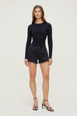 Dynamite On Sale | Rumi Long Sleeve T Shirt Black