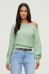 Dynamite US | Lola Off Shoulder Sweater GREEN