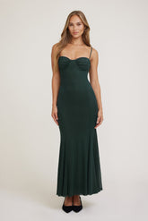 Dynamite Outlets | Monet Mesh Maxi Dress Green