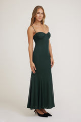 Dynamite Outlets | Monet Mesh Maxi Dress Green