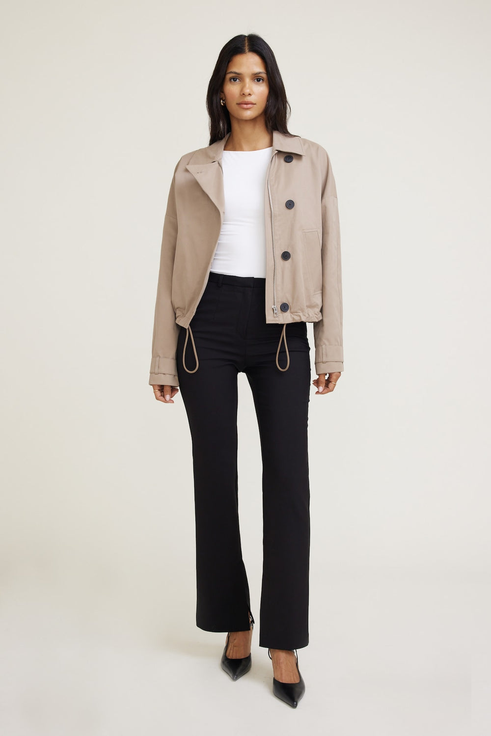 Dynamite Outlets | High Rise Slim Leg Pants Black
