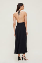 Dynamite Discount | Deep Cowl Neck Maxi Dress Black