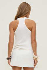 Dynamite Outlets | Mock Neck Sweater Tank Top Beige