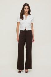 Dynamite On Sale | Yasmin Airflow Straight Leg Pants Brown