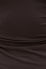Dynamite Store | Katia Ruched Jersey Mini Dress Brown