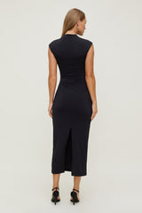 Dynamite Outlets | Bria Sculpt Mock Neck Maxi Dress Black