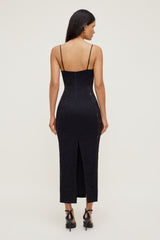 Dynamite On Sale | Sheer Side Lace Maxi Dress Black