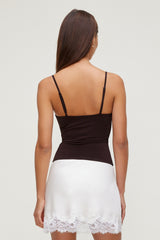 Dynamite Outlets | Sculpt Lace Trim Cami Top Purple