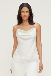 Dynamite Discount | Madi Lace Satin Cami Top Beige