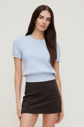 Dynamite Store | Clara Short Sleeve Sweater Blue
