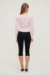 Dynamite Website Shop | Sara Ribbed Cinch Hem Cardigan Pink