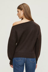 Dynamite Website Shop | Lola Off Shoulder Sweater Brown
