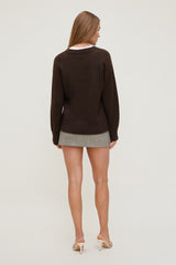 Dynamite On Sale | Rory Oversized Sweater Brown