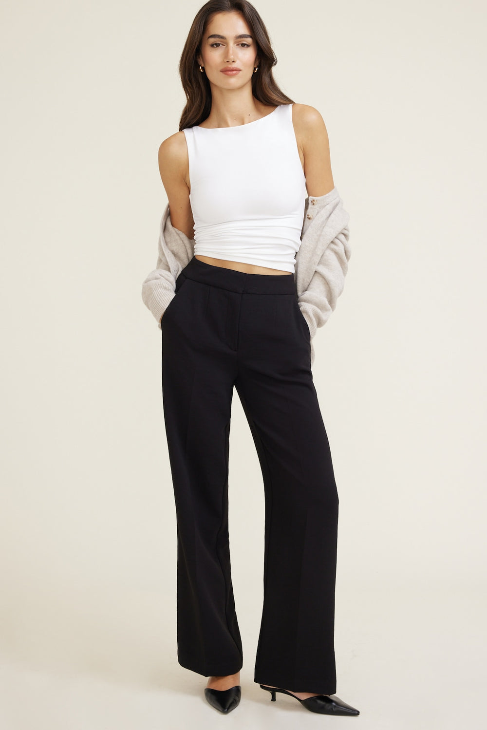 Dynamite Outlets | Yasmin Airflow Straight Leg Pants Black