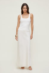 Dynamite Discount | Satin Maxi Skirt Beige